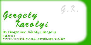 gergely karolyi business card